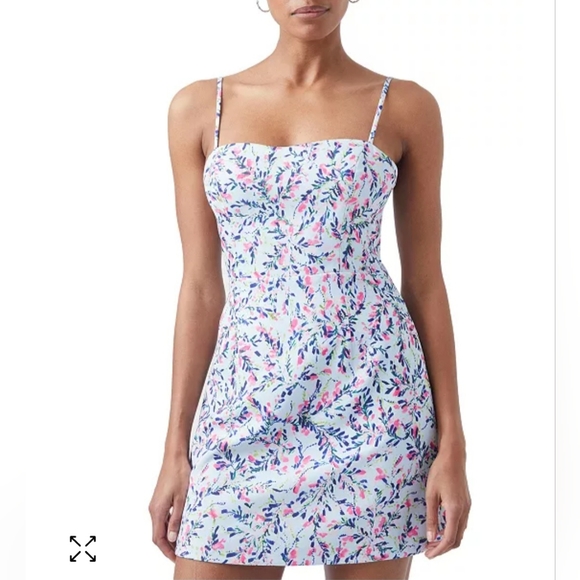 aknvas denim flower dress The Devyn Saxe Zip at back Shoe Size:EU35/ UK2/ US5/ AU4.5 Petite Embroidered Soutache Lace LowStock:43596690423859
